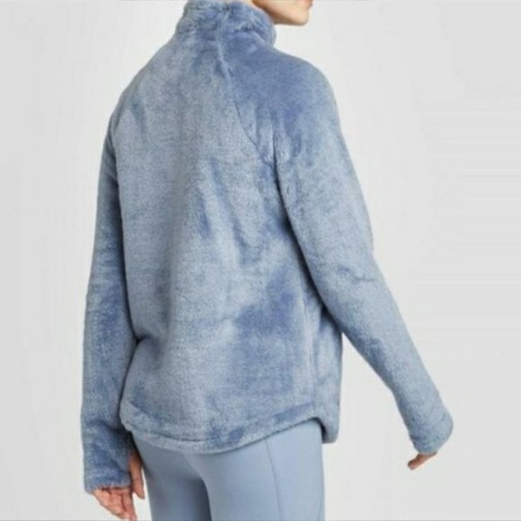 Joy Lab Plush Fleece Pullover Sweater Blue X-Small - Picture 2 of 4